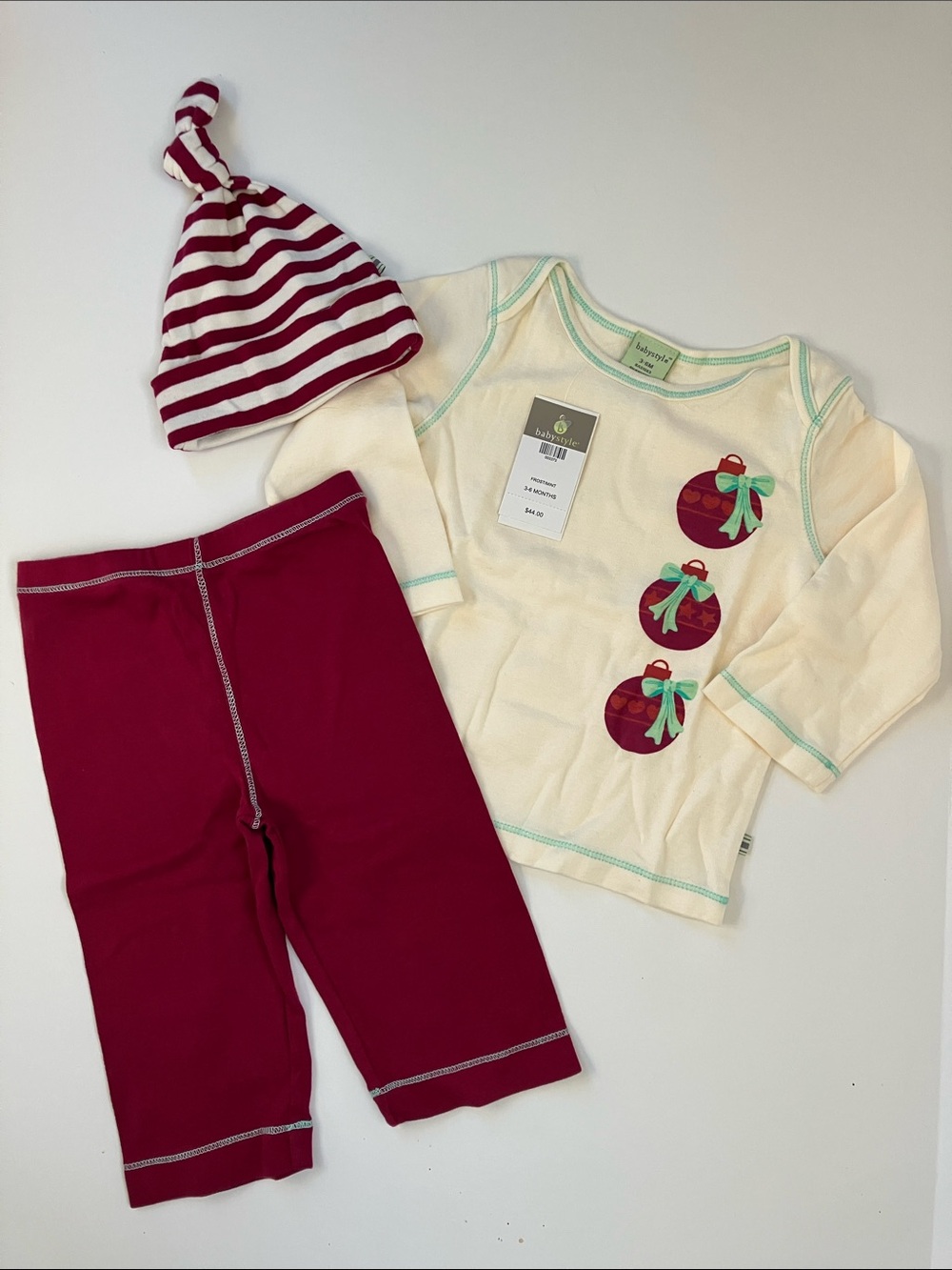 New NWT 3 piece BABYSTYLE holiday outfit gift set 3-6 months